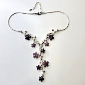 Purple Floral Necklace